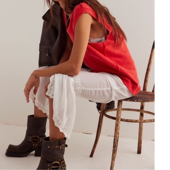 #13 NWT Free People Chase Vest in High Risk Red - Picture 2 of 9